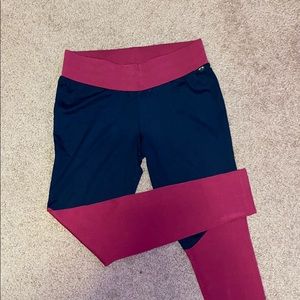 Underarmour Leggings Pink and Navy Blue